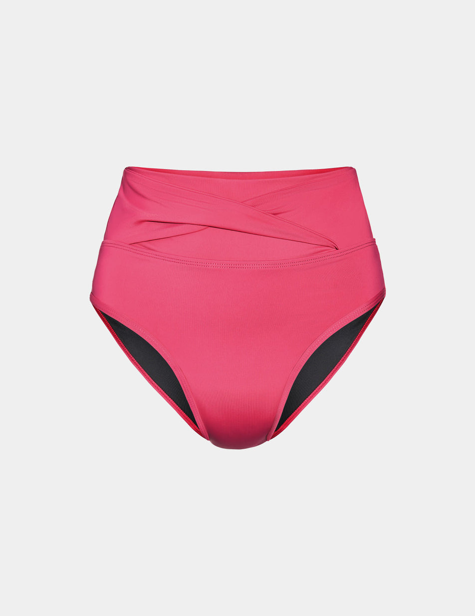 Red Knix Teen Period Swim Twist High Rise Bikini Bottoms | TLEWRK-471