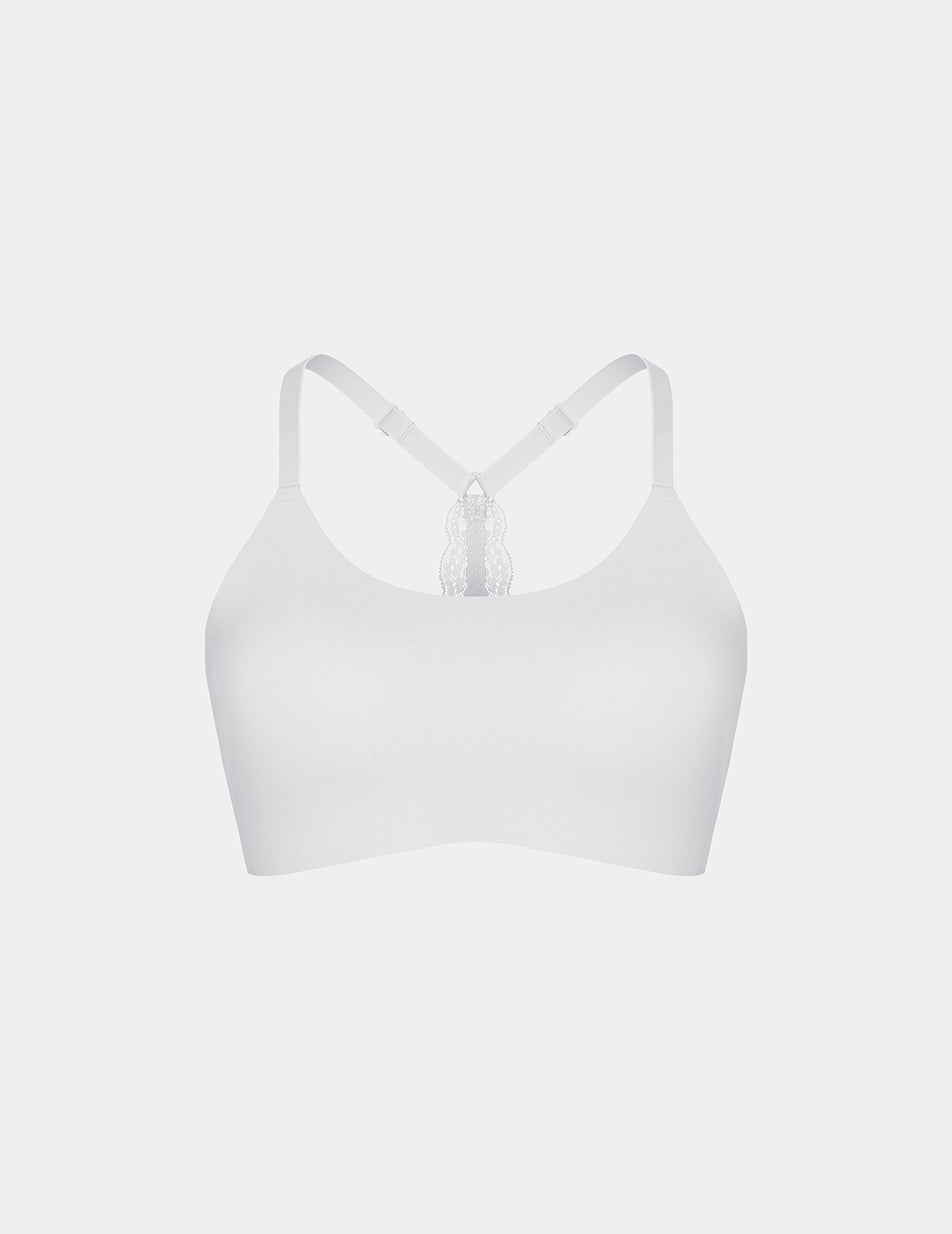 White Knix Lace Racerback Bras | FHNKYX-283