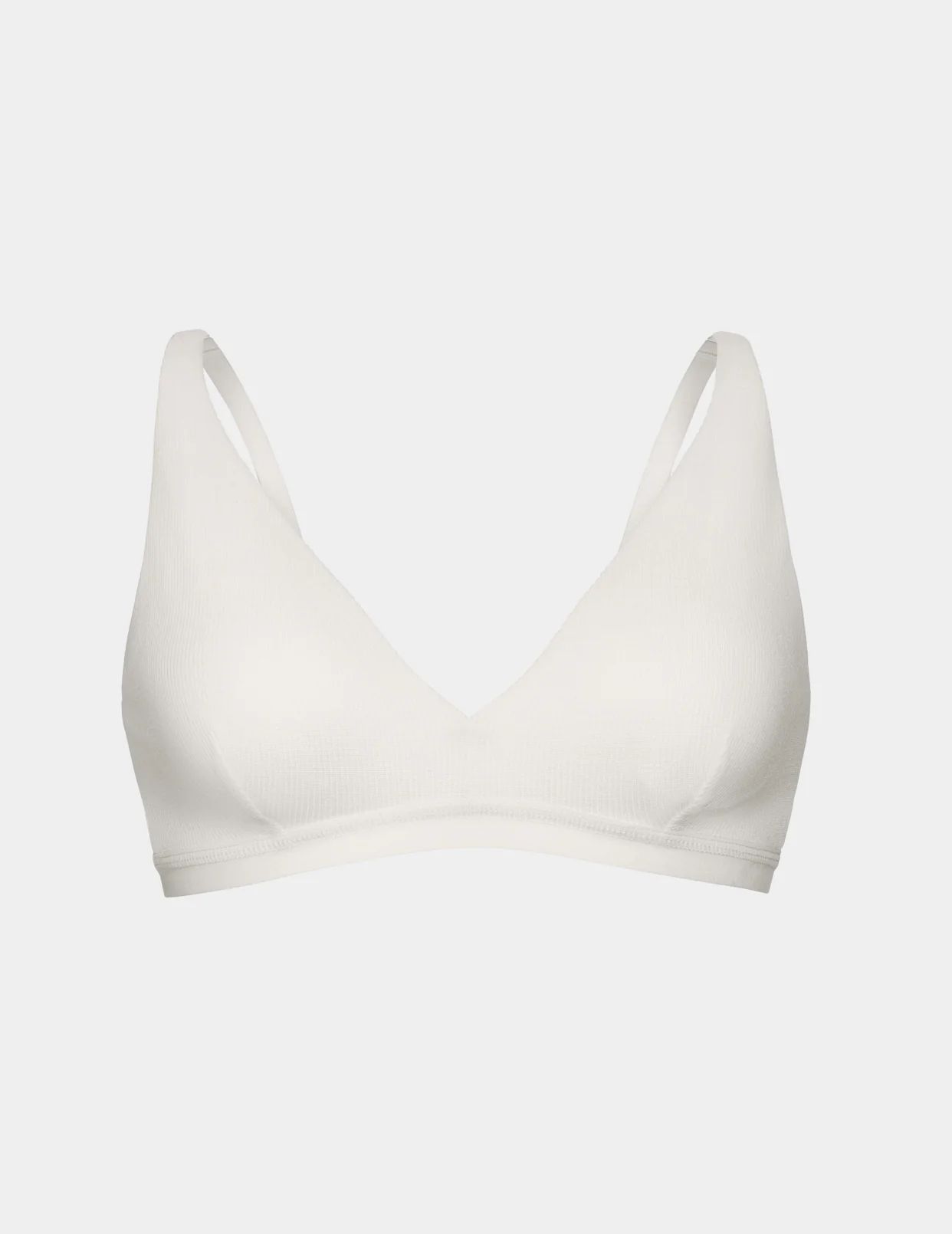 White Knix Micro Modal Rib Bras | BPRAJQ-875